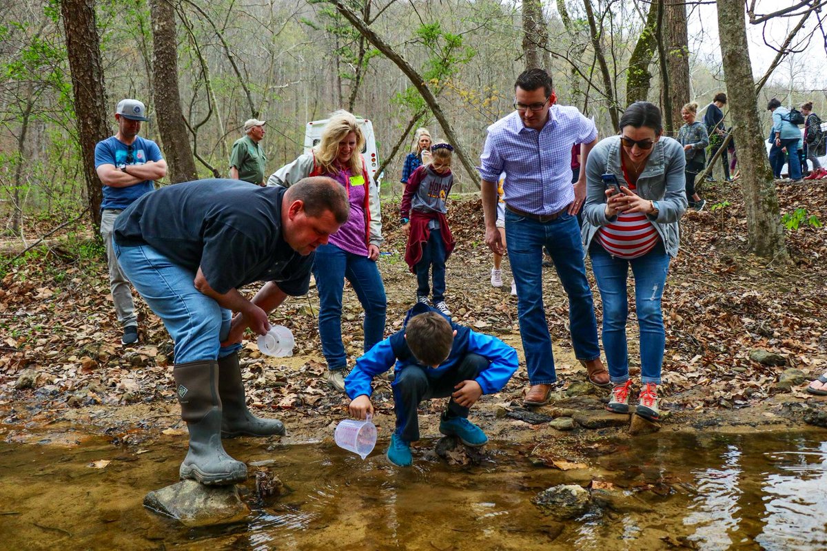 ENC_TU's tweet photo. Yesterday, the third grade class from @BibleCenter School in Charleston released their trout in Kanawha State Forest. They have been feeding and caring for these trout for several months as part of @ENC_TU’s Trout in the Classroom Program. | #enctu #troutintheclassroom https://t.co/yffSk7C5C8