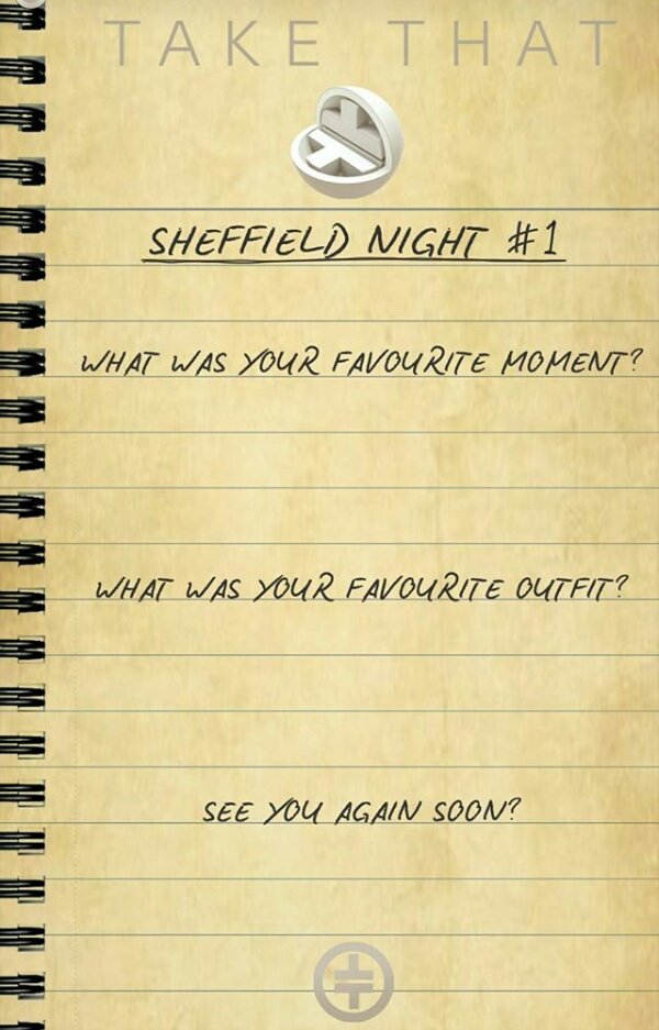 TakeThatFanBase's tweet photo. @takethat on #Instagram(-story) 😊 #questionswithoutanswers #canyouanswerthem @GaryBarlow #Sheffield #GreatestHits #Odyssey #TT30 https://t.co/IXTgn516bW