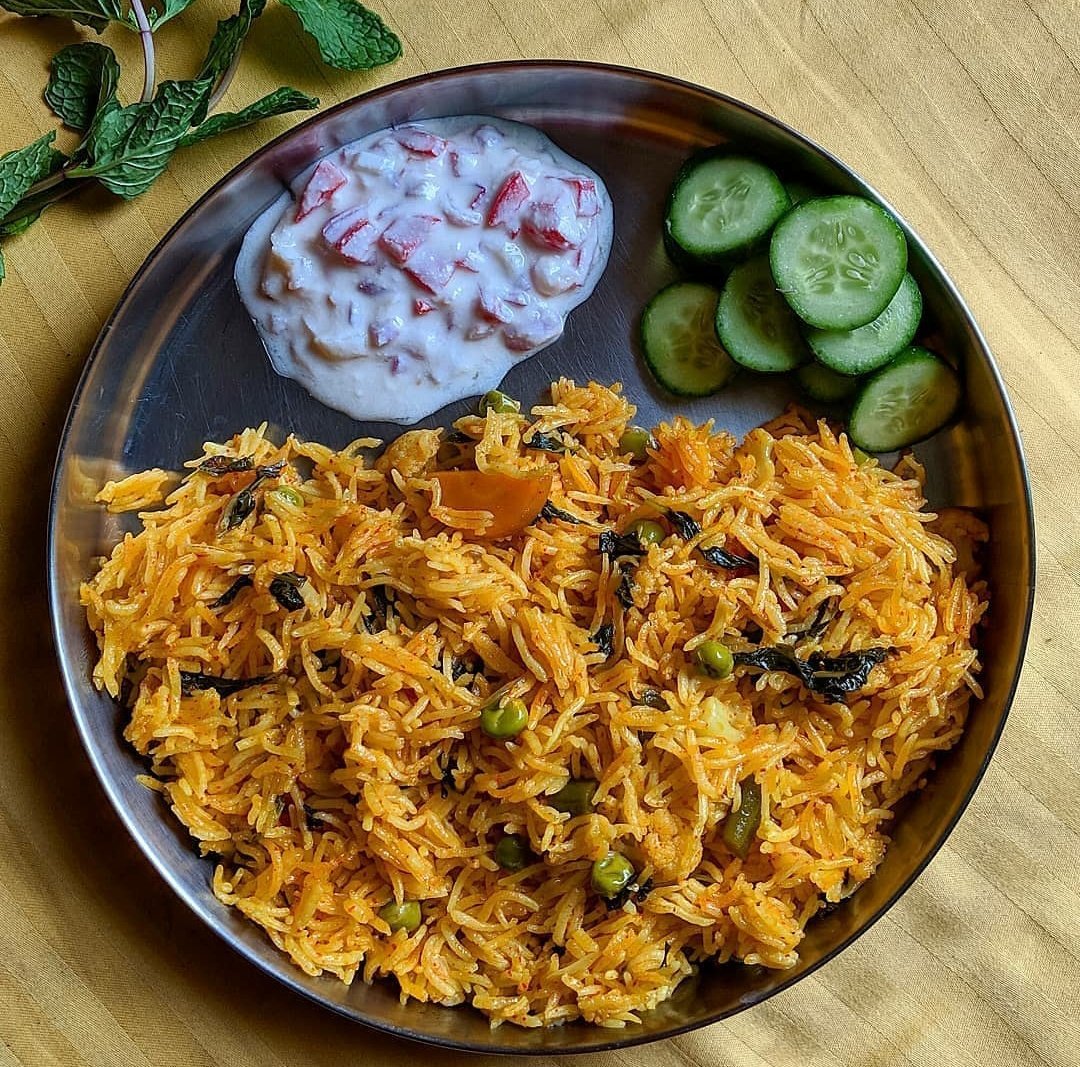 Veg Biryani and Raita makes the best pair 