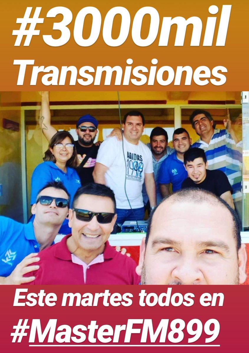 elaguante899's tweet photo. El próximo martes cumplimos #3000Mil transmisiones en #ElAguanteDeportivo y lo festejamos con gran transmisión desde San Luis!!
Y con regalos para nuestros oyentes!! https://t.co/DTeRicTUeP