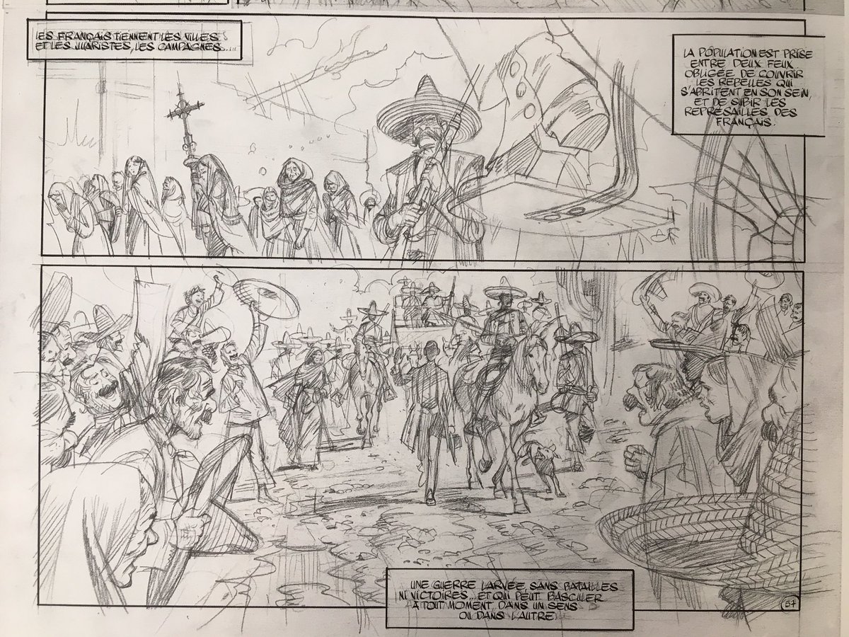 Matthieu Bonhomme, storyboards, pencils, studies for « Charlotte Impératrice »
