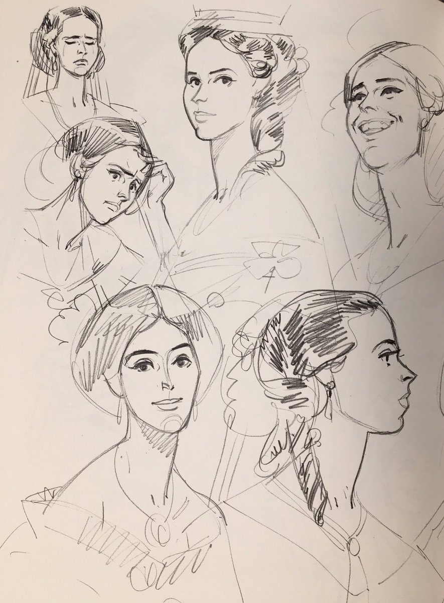 Matthieu Bonhomme, storyboards, pencils, studies for « Charlotte Impératrice »