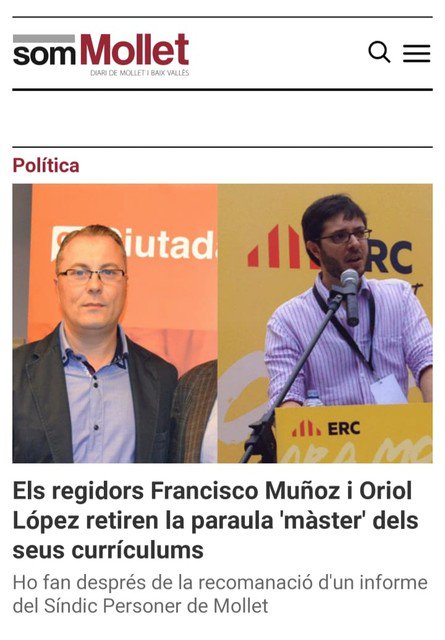 Lo negaron y lo negaron y, al final, yo tenía razón. Habíais mentido. #Mollet