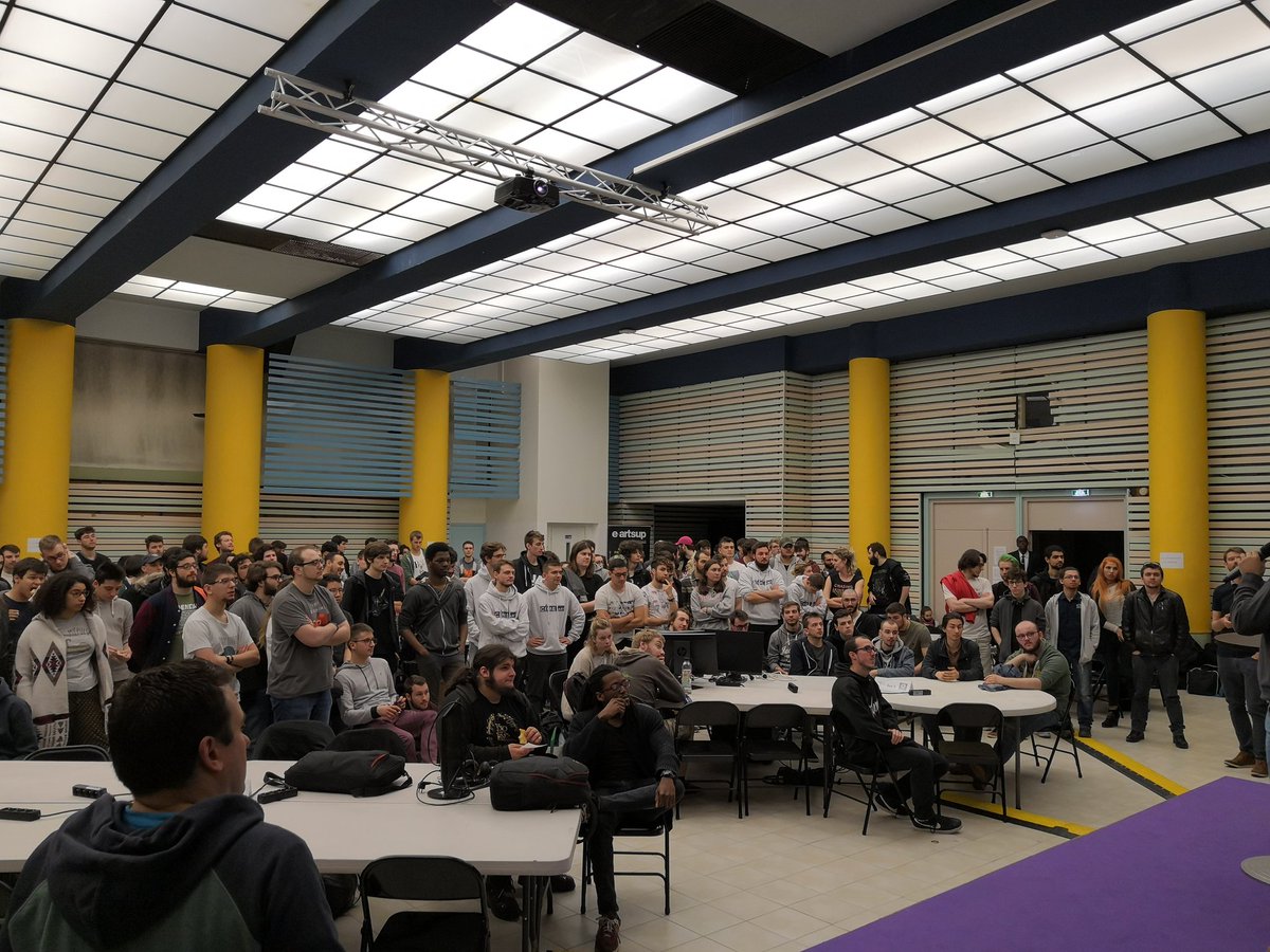 PushStartGame's tweet image. C'est le début de la @GaChaJam en ouverture du #micc19. Environ 142 participants étudiants, avec le soutien de @Montpellier3m @UbisoftFR @ETPAToulouse @Epitech @eartsup et @PushStartGame #gamedev