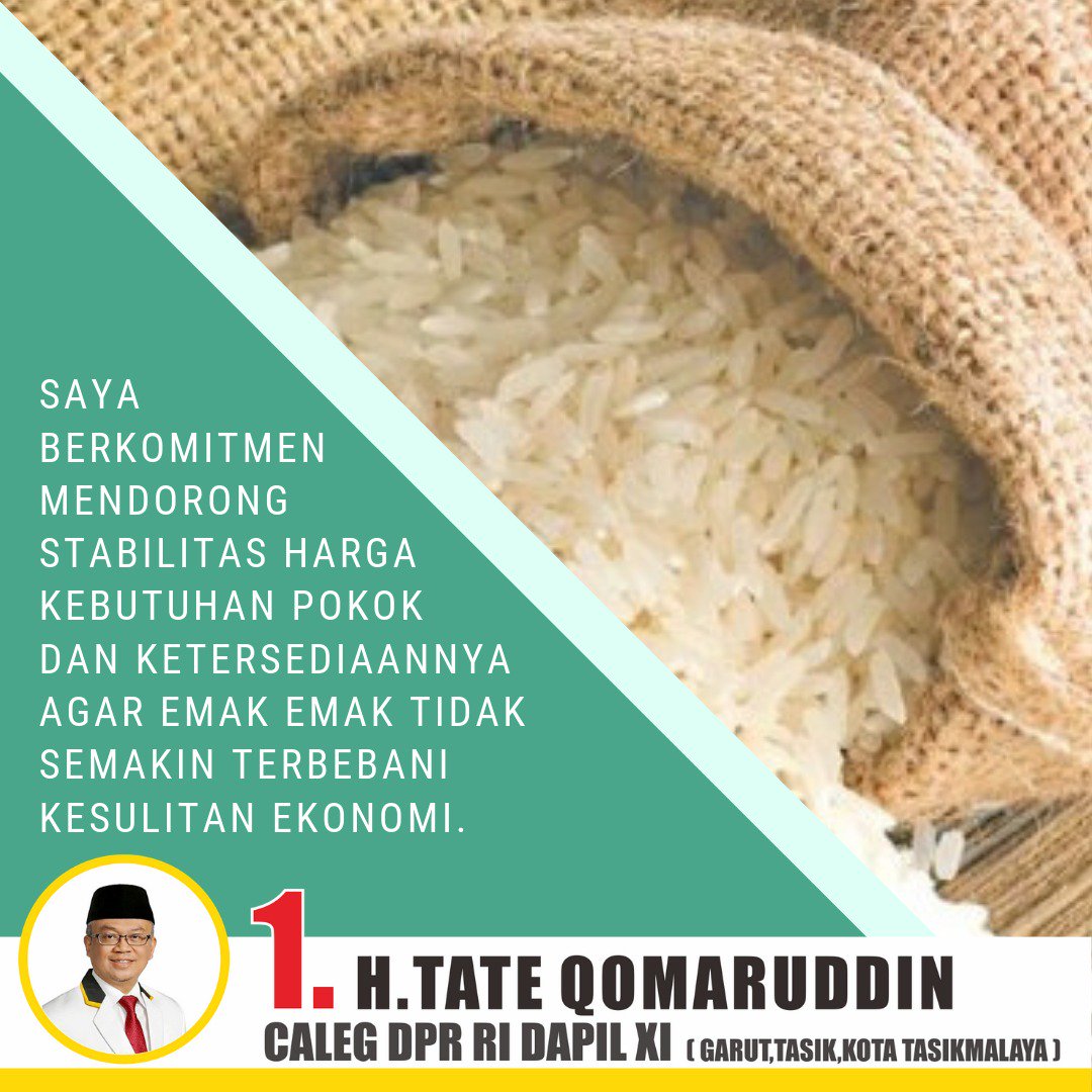 tate_qomaruddin's tweet photo. Saya berkomitmen mendorong pemerintah untuk terus menstabilkan harga kebutuhan pokok dan menjaga ketersediaannya, agar emak-emak tidak semakin terbebani dengan kesulitan ekonomi di negara ini.

#2019PilihPKS #2019PKSMenang #tasikmalaya #KampanyeAkbar02Tangerang #Pemilu2019 https://t.co/1wLSmB2DnN