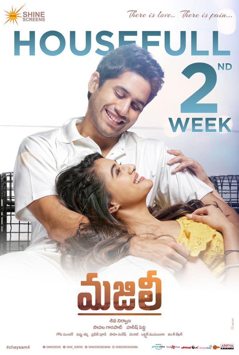 UrsVamsiShekar's tweet photo. #Majili enters super successful second week and still going strong in all centers. Thanks for loving and making it a BLOCKBUSTER ❤

#BlockBusterMajili @chay_akkineni @Samanthaprabhu2 @divyanshak10 @ShivaNirvana #GopiSundar @MusicThaman @sahrudayg @harish_peddi @Shine_Screens https://t.co/NHYDzWdpfZ