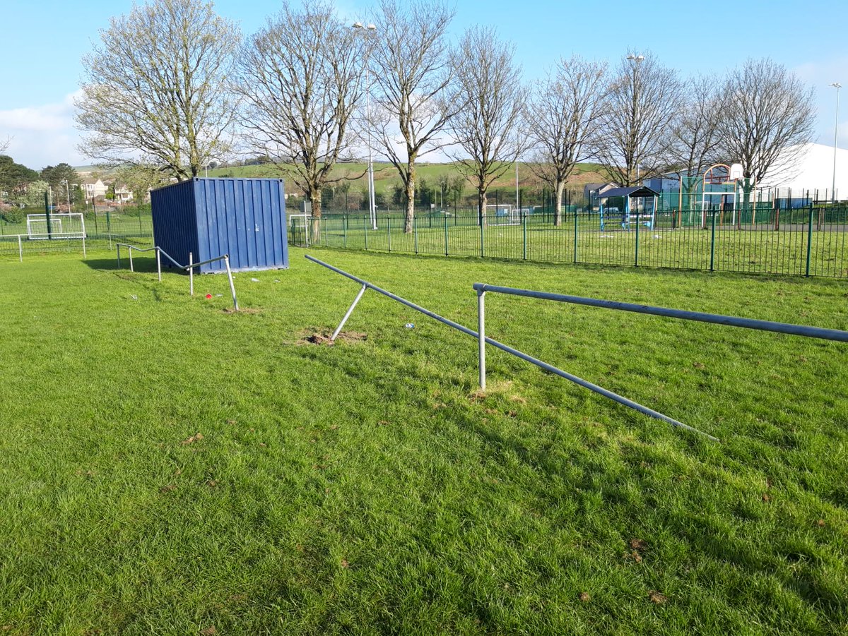 tonyrefailbgc's tweet photo. Yesterday evening mindless idiots again vandalised our perimeter barriers and threatened our club treasurer who asked them to move on. We have a 1 or 2  names who's details will be passed to the police. Please contact the club if you know the idiots who damaged the barriers. https://t.co/n0UDCW6O1v