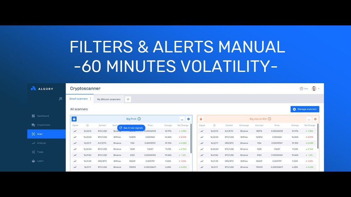algoryapp's tweet image. How to use &quot;60 Minutes Volatility&quot; filter - Video turorial!

youtu.be/nj18Ck6F_MY
You can set this filter when you are looking for cryptos with a sepcific price volatility on 60 minutes interval! 

Check: app.algory.io/app/cryptoscan…

#cryptoscanner #cryptocurrency #crypto #bitcoin