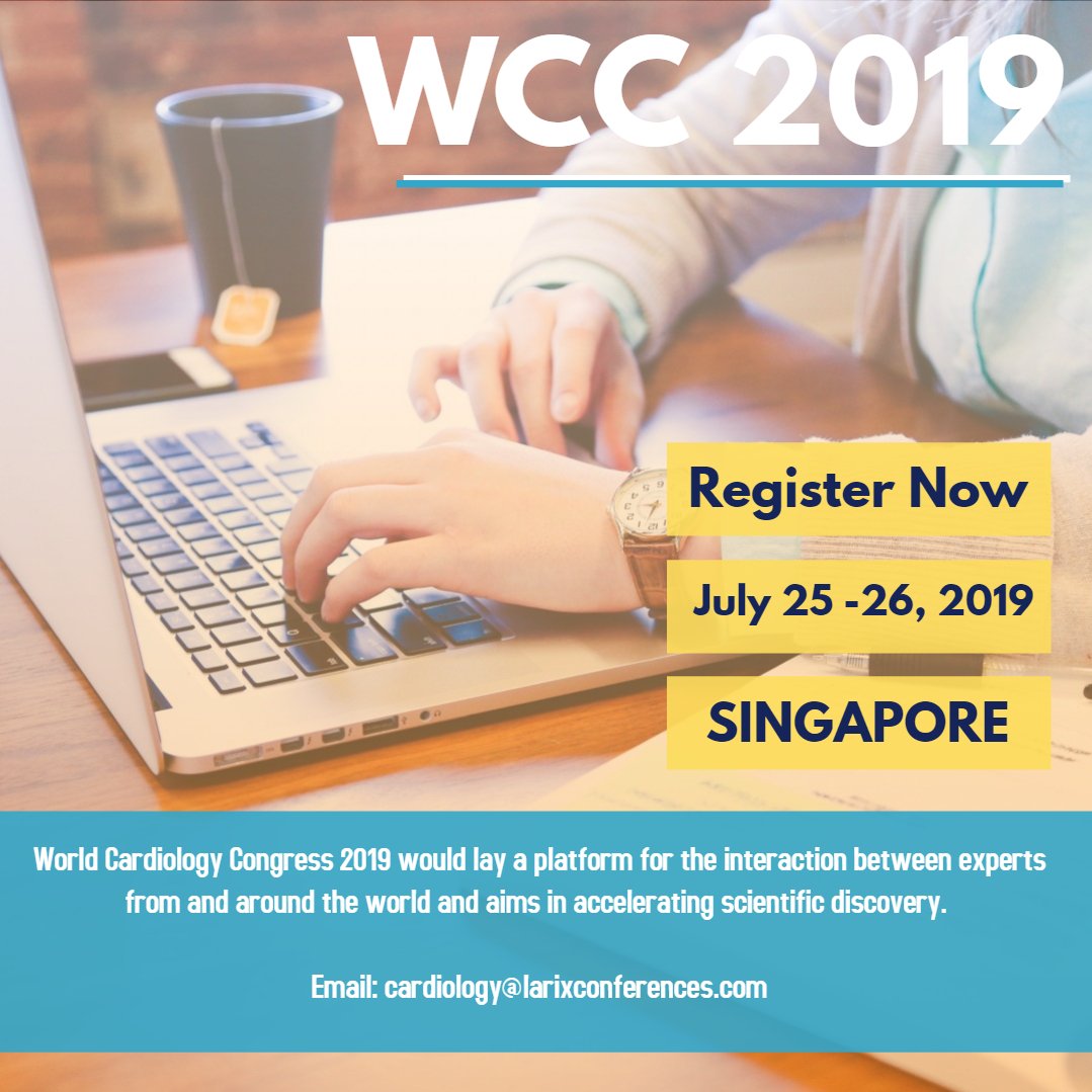 Alexiar39622581's tweet photo. #WCC2019
#SINGAPORE
#July25_2019
#Cardiology_Conference #Cardiology_meetings #Singapore #Interventional_Cardiology
Register Now!!
Email: cardiology@larixconferences.com
@golhou @DrAValle2 @pramesh0522 @KardiologieHH @AugustinCoisne @ChristianHeeger @RaidSaco @M_Protty https://t.co/3DAH0hrb7E