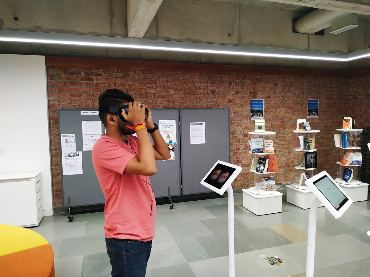 VSLIIMA's tweet photo. SAHEL - Virtual Reality (#VR) App for Library

#Sahel is a Virtual Reality (VR) App of the @VSLIIMA , @IIMAhmedabad .It collaboratively develops and maintained by @TCS Entrepreneurship Junction Labs &amp; #VikramSarabhaiLibrary

#Librarytechnology #VSL #IIMA #VirtualReality #AR #IoT https://t.co/aKDwnpyTIV