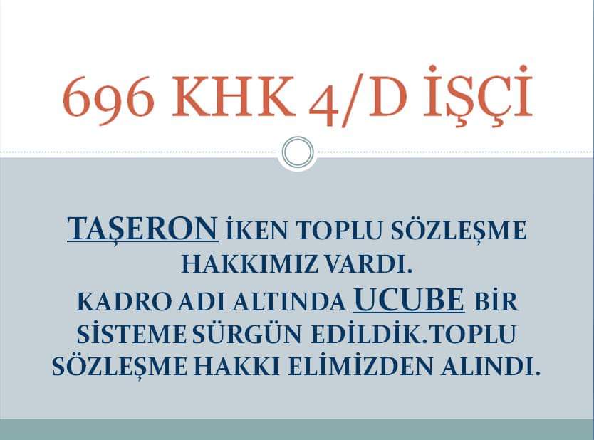 4_isci's tweet photo. #NormalŞartlarAltında taşerona kadro dediniz.696 KHK ile ucube bir sisteme dahil edildik.4/D işçiler 2021 yılına kadar Asgari ücret + %4 zam ile yaşamaya mahkum edildi.
#KıdemTazminatımaDokunma 
Asgari ücret ile çalışan işçi için BES #ZorunNeSevgilim

@BeratAlbayrak
@ZehraZumrutS https://t.co/q6vsKy1P3R