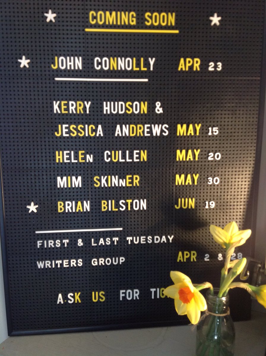 Coming soon! Wow 🌟 our events are 🔥🔥🔥 !! 
Grab tickets for <a href="/jconnollybooks/">John Connolly</a> <a href="/wordsofhelen/">Helen Cullen</a> <a href="/MimSkinner/">Mim Skinner</a> @brian_bilston here bit.ly/2D9PdxA
&amp; <a href="/ThatKerryHudson/">Kerry Hudson FRSL</a> <a href="/jessicacandrews/">Jessica Andrews</a> here bit.ly/2UV2OD4       see you there!!