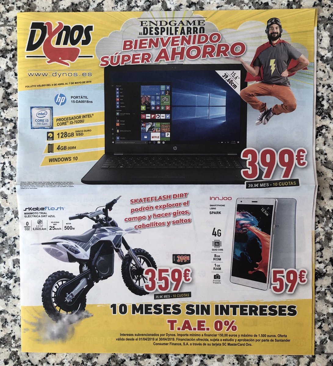 nLineaConTeruel's tweet image. Nuevas ofertas en DYNOS TERUEL hasta el 7 de Mayo. #dynos #informática #telefonía #impresoras #pequeñoelectrodoméstico.