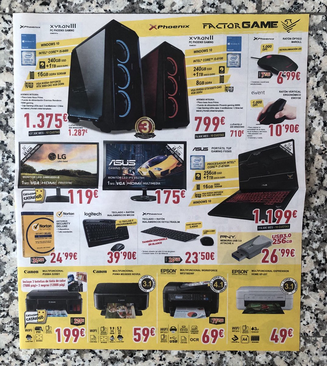 nLineaConTeruel's tweet image. Nuevas ofertas en DYNOS TERUEL hasta el 7 de Mayo. #dynos #informática #telefonía #impresoras #pequeñoelectrodoméstico.