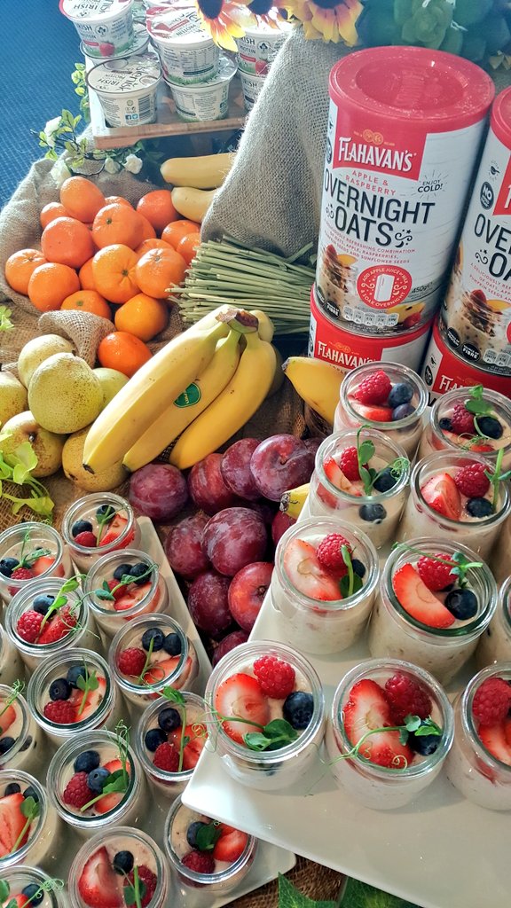 delaliciousfood's tweet photo. All set for a great day at #FitFix2019 with @Glenisk &amp; @pureresults_ie!! Can't wait to get everyone working on their mobility as part of my #PureMove class💪 #Delalicious https://t.co/rwConFJcHz