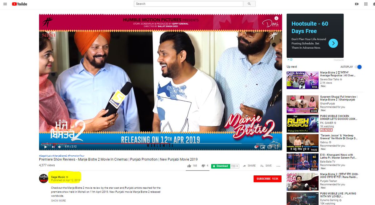 5dariyanews's tweet photo. @SumeetSinghM @Saga_Hits @Sagamusic @GurpreetGhuggi @Unisysinfo @igippygrewal @simichahal009 @Bal_Deo @JioSaavn @Aman_mehta001 @nisha_bano2
You are watching #Premiere #Reviews of #ManjeBistre2 at #BestechSquareMall, #Mohali
https://t.co/IXWT7a7Ss8
#SagaHits #SagaMusic #Unisys https://t.co/KsEhoZ2sb7