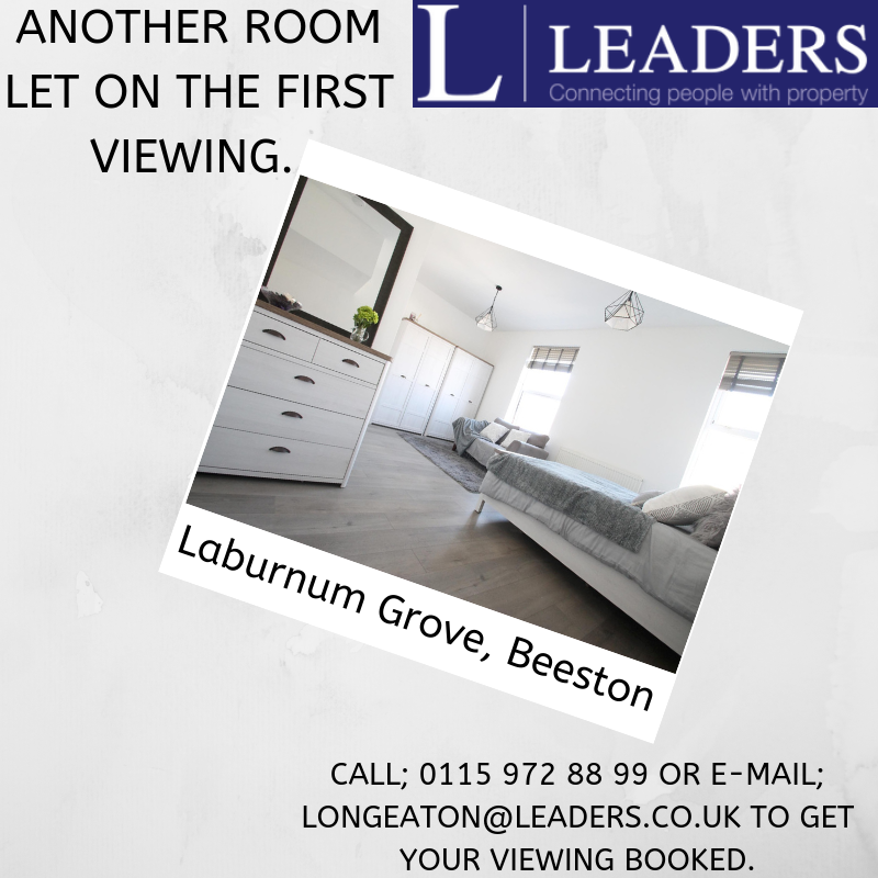 Another room LET ON THE FIRST VIEWING at Laburnum Grove, Beeston.
JUST THREE ROOMS LEFT!!!
MUST VIEW!!!
rightmove.co.uk/property-to-re…