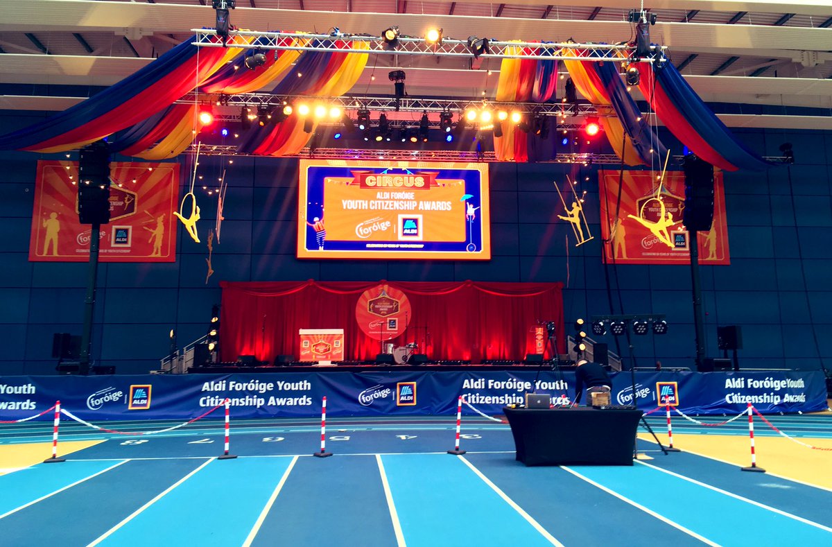 Foroige's tweet photo. The stage is set and we’re ready to go!!! #AldiForóigeAwards https://t.co/lA10k6jP9G