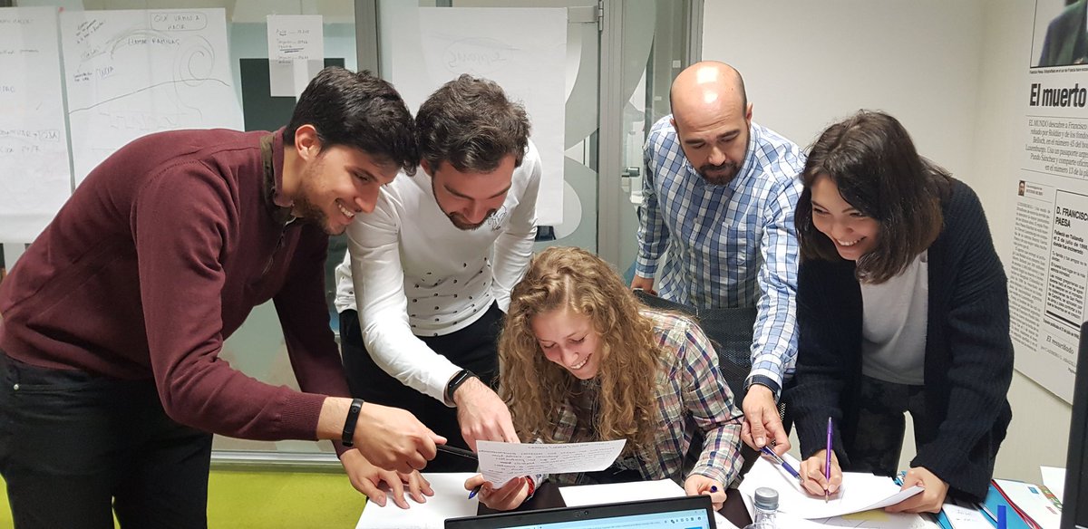 EscuelaUE's tweet photo. Gabinete de comunicación de crisis en acción. ¡ Es el momento de poner a prueba el manual de crisis elaborado para la marca!#MasterCCI de @uc3m y con @FranRosillo https://t.co/YPZTuV1zd7