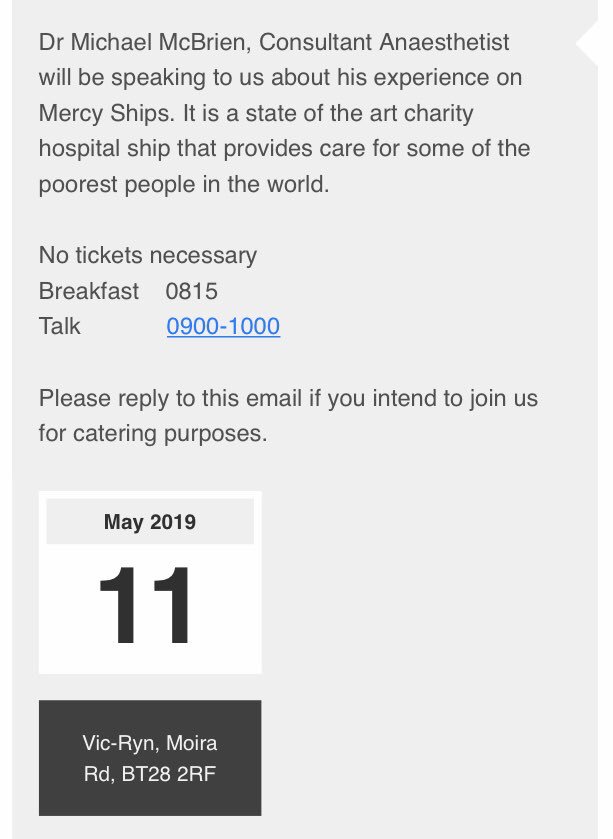 CMF_NI's tweet photo. The next CMF Breakfast is at Cafe Vic-Ryn on Saturday 11th May at 0815. Please DM if you plan to attend https://t.co/7BNci7skri