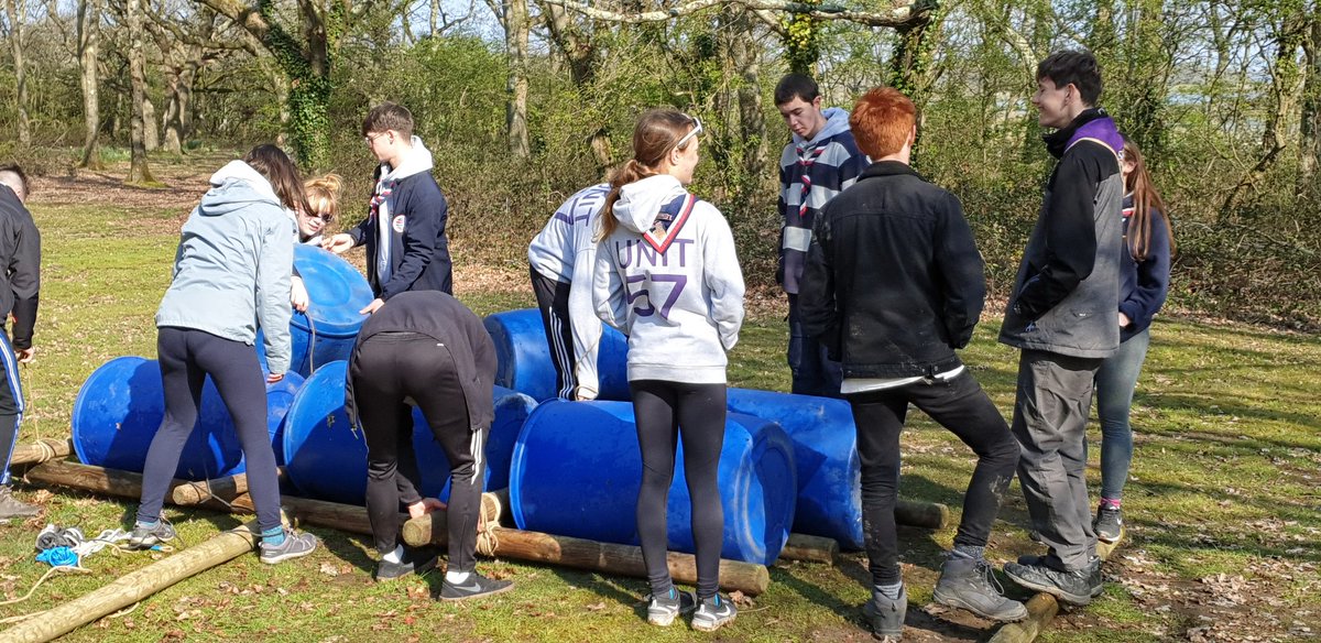 WSJUnit57's tweet photo. @ukcontingent @HampshireScouts Is 99 days enough time to paddle to the US for Unit 57? Not sure the rafts will make the jetty......#skillsforlife #WSJ2019 https://t.co/BMdDtRlf4O https://t.co/aHTuwV4xwm