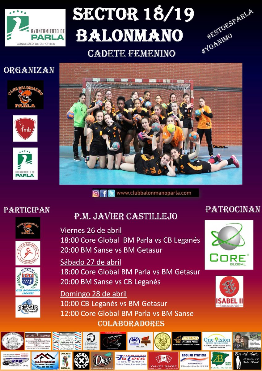 CBParla's tweet photo. Una vez más y en una categoría superior nuestras gladiadoras lo han vuelto a conseguir.
Lucharán en el sector por llegar a lo más alto.
NO PUEDES FALTAR A LA CITA.
#estoesparla, #balonmanoparla, #balonmanofemenino, #balonmanomadrileño, #parla, #yoanimo. https://t.co/YsGCJ3pGtq