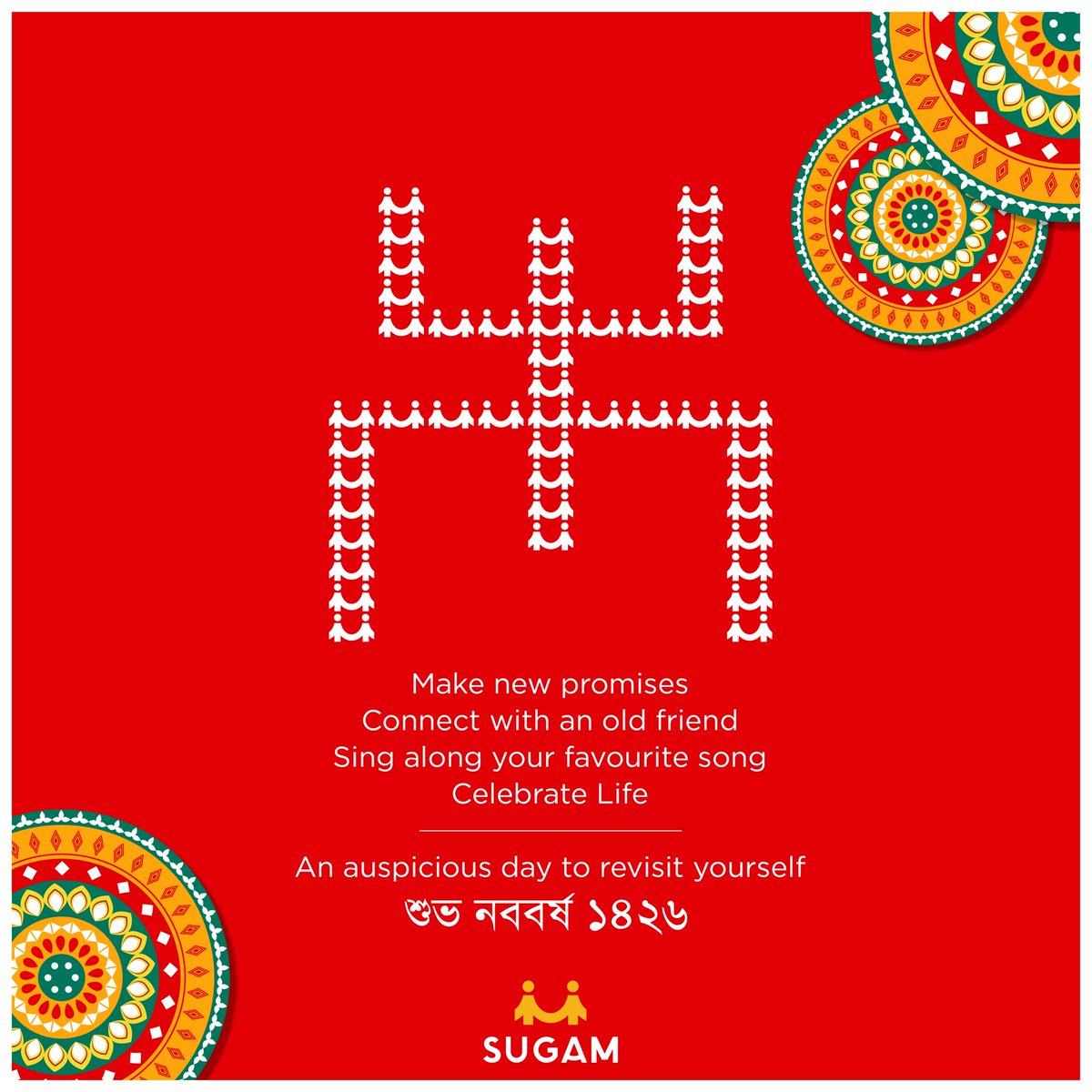Sugamhomeskol's tweet photo. Here’s to every new yet to be’s! Wishing you hope and courage to mark your new beginnings. Shubho Nababarsha! #SugamHomes #BuildingHappyCommunities https://t.co/yaWPiuRpQm