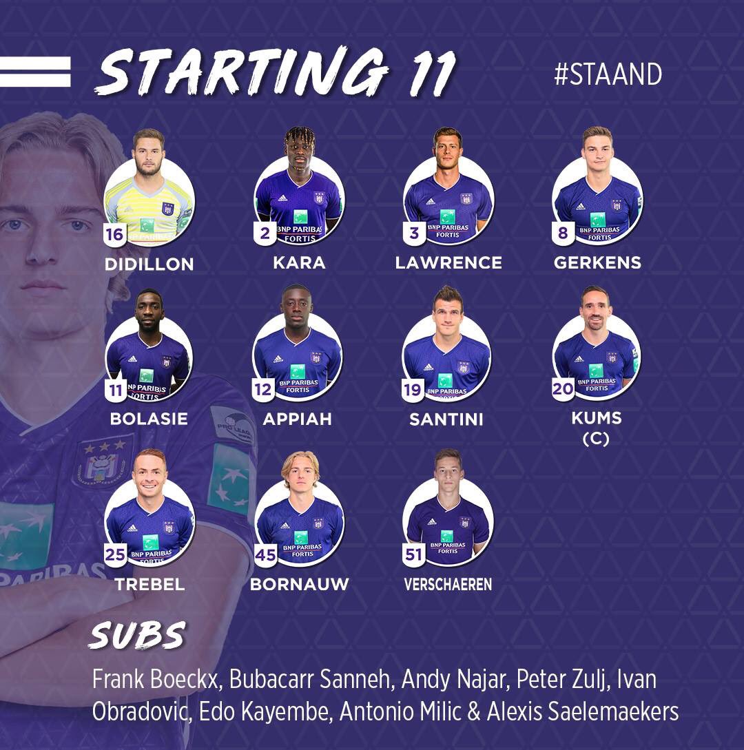 de12eman_rsca's tweet photo. Los van het extra-sportieve en het gebrek aan kwaliteit in de kern: met deze opstelling lach je de supporters - zeker na de 0/9 - gewoon uit, recht in het gezicht. Merk ook de aanvallende weelde onder de bankzitters op 👋 #StaAnd @rscanderlecht #NotMySporting https://t.co/eo92YeiHH5