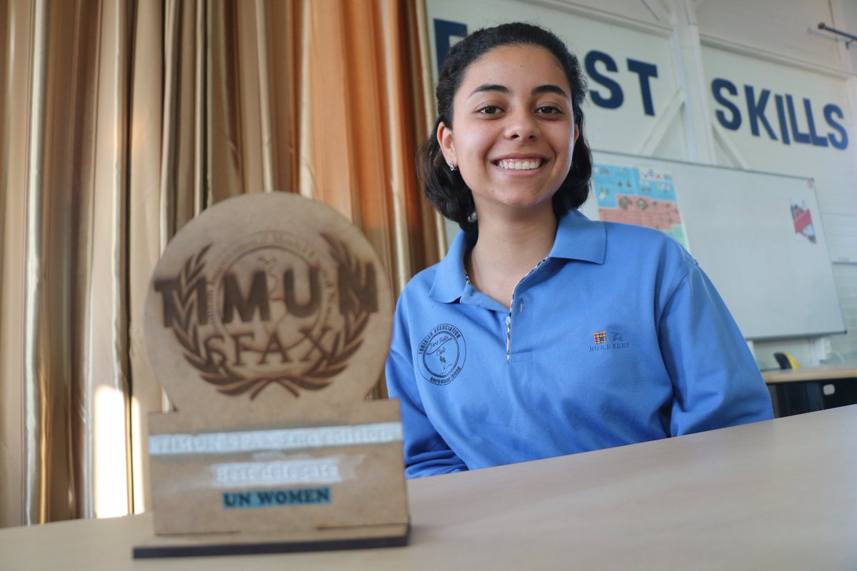 firstskills's tweet photo. We are thrilled to announce that our coach and @TechGirls @OnsKharrat  presented the delegation of #Mexico in the Un-Women council during the @TIMUN simulation and recieved the "Best delegate award" after successfully defending woman right.
#F1RST_SKILLS @usembassytunis https://t.co/dwYnXTDavt