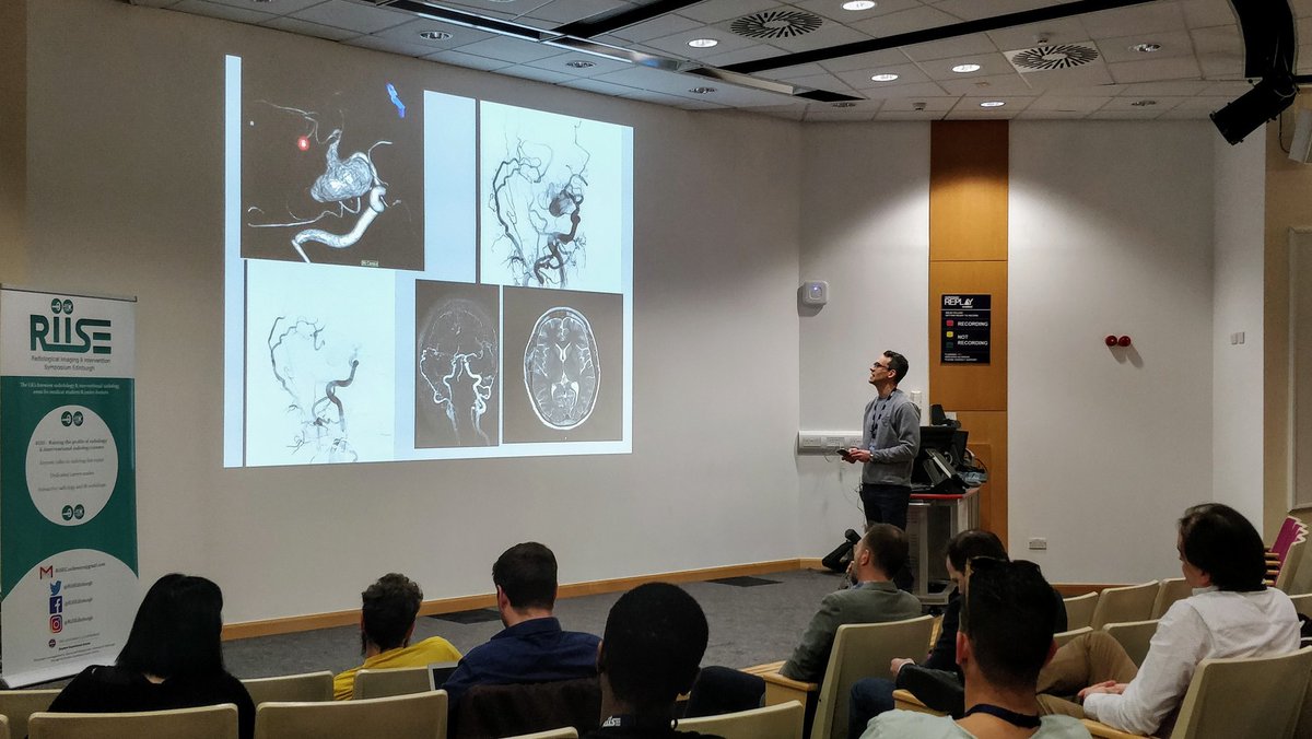 Jess__Carter's tweet photo. Fab talk from Dr Jonny Downer kicking things off at #RiiSE19 with his talk on interventional neuroradiolgy https://t.co/Tabz08xuep