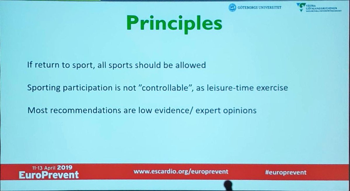 escardio's tweet photo. Prof Mats Borjesson presents the new #sportcardiology recommendations for patients with #CAD 

#EuroPrevent #EAPC_ESC https://t.co/XIjbnCrGpR