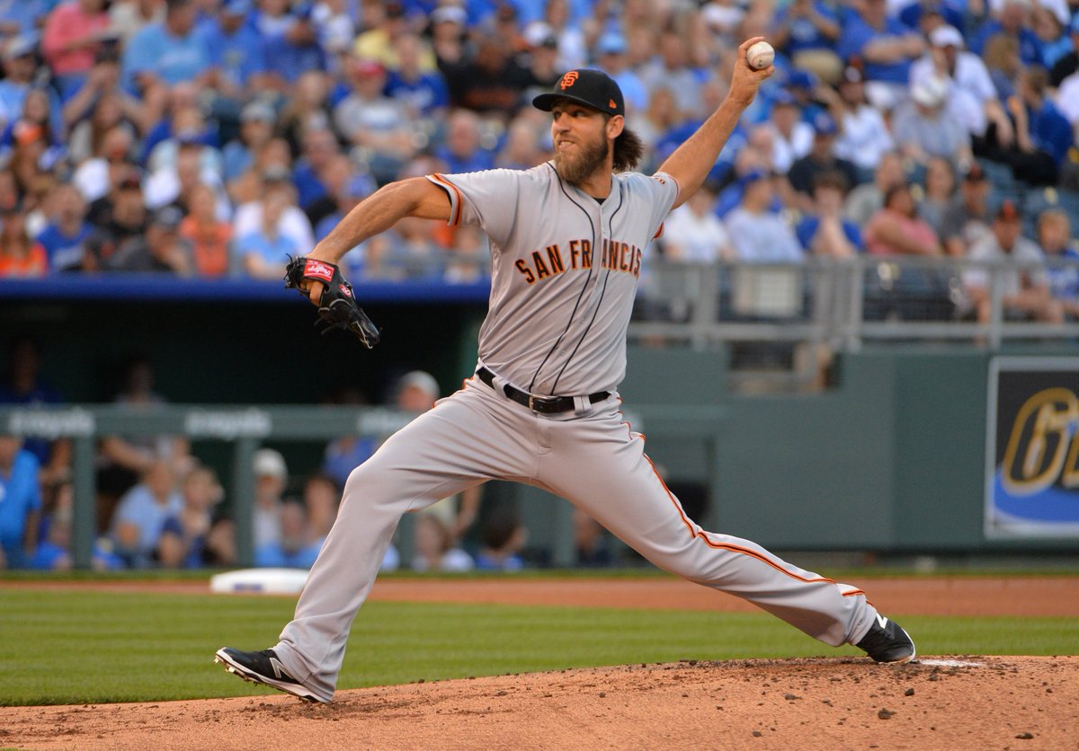 drafting_king's tweet photo. My favorite pitching combo for the #MLBDFS #EarlySlate
Bumgarner and Pineda facing two top 10 teams in strikeouts: Colorado #3 and Detroit #10. Gives you some salary relief are favorites to win  + after a 18 inning game I dont see Colorado being that excited to play
#Food4Thought https://t.co/mh4kMagxbV