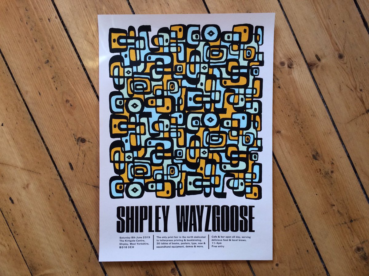 gridula's tweet photo. Shipley Wayzgoose 👉🏻 8th June @kirkgate_centre 30 tables from the finest in the land. Spread the word! #Letterpress https://t.co/47b2P3JpuT