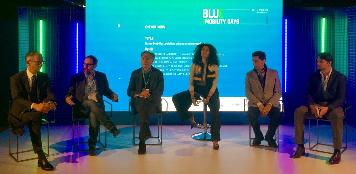 BlueEmobility's tweet image. Le nuove forme di mobilità urbana: #carsharing #scootersharing. Ne parlano @MarcoGranelliMI @ComuneMI, Alessandro De Martino @Conti_Italia, Gianni Galluccio @CityscootMilano, Andrea Costa @Allianz, Mauro Tedeschini @vaielettrico. Modera @Cappelletti_S #EMobilityIs #emobility