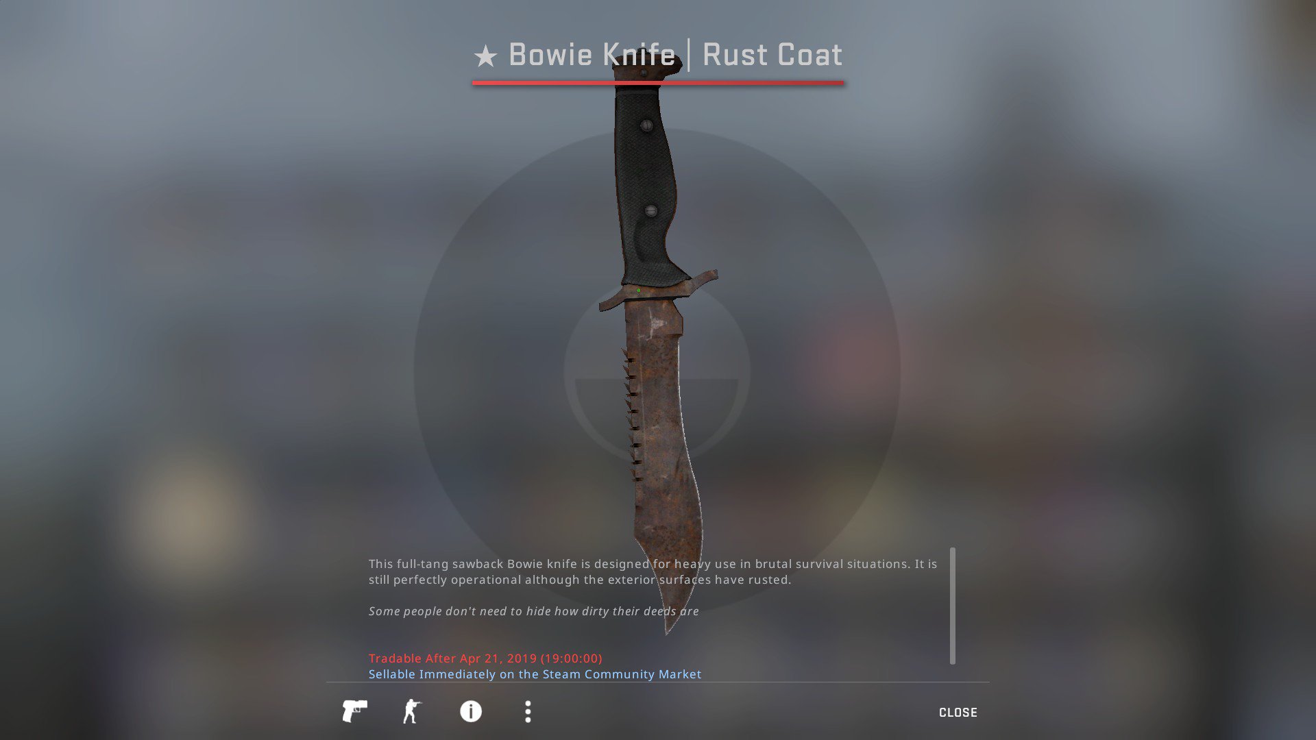 Bowie knife rust coat фото 3