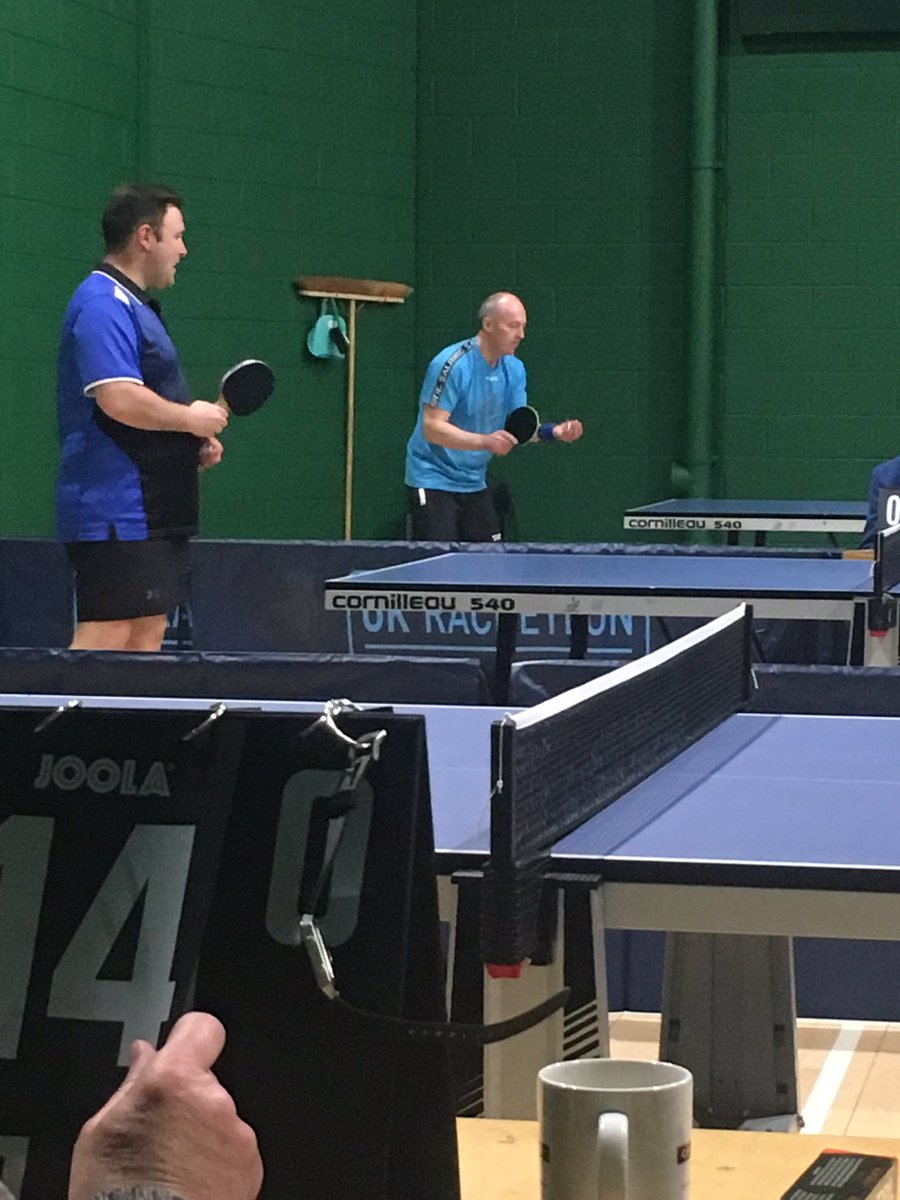 JonSpinker's tweet photo. Great early story as Leigh Ware goes 11-4 up against Alan Plater...until they realise he’s got the wrong person and he’s playing Steve Allen in a different grade! 😂 @UKracketlon https://t.co/bvR4DPc15I