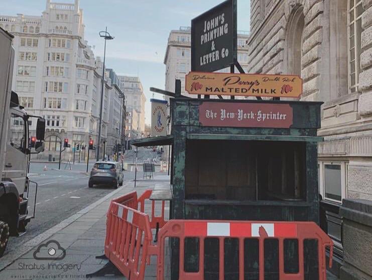 lpoolcouncil's tweet photo. Liverpool has been transported into the world of movie magic once again! 

The streets of #Liverpool play a starring role in hundreds of film and tv productions - which ones can you name that have featured our city?

📸 Credit to @stratusimagery 

@FilmLiverpool https://t.co/5kHi7cUWIg