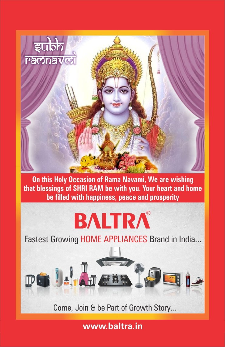 BaltraHome's tweet photo. Happy Ram Navmi. https://t.co/a2BIA9P8cr