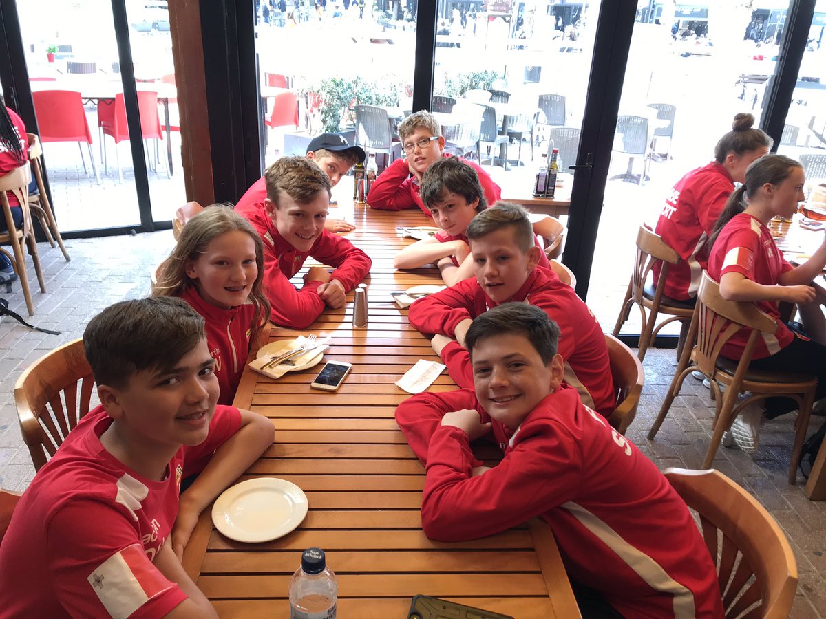 HabeSport's tweet photo. To celebrate a successful tour we decided to treat the students to a pizza lunch. #topofthetour #pizzaparty #MaltaSportsTour2019 #HABEontour @HarrisBeckenham https://t.co/lZUQRzAx0T