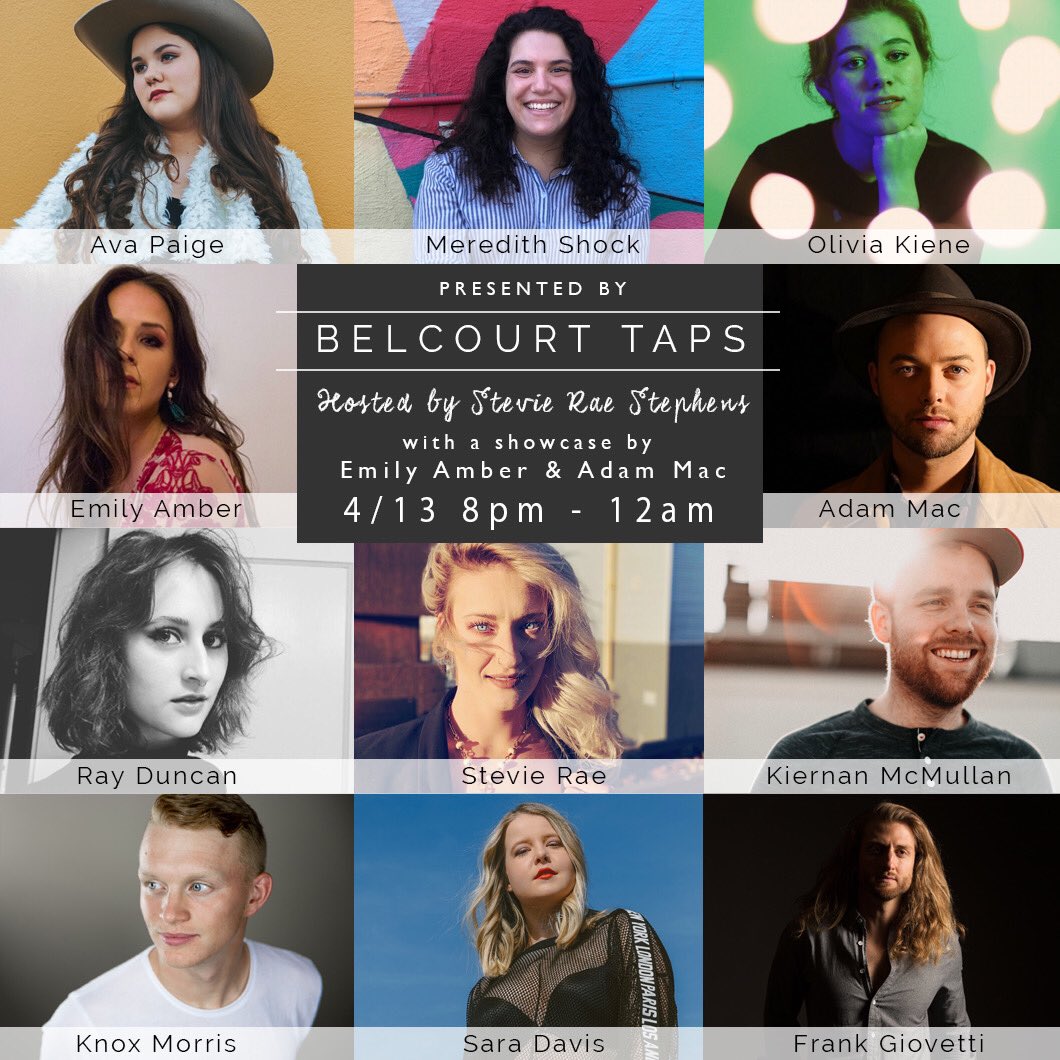 I hear it’s supposed to storm here in Nashville tonight⚡️🌪 wanna come wait it out with me at Belcourt? I’m doing a set all by my lonesome at 9pm. The party starts at 8pm ☔️