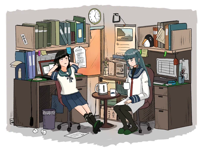 年度初めの残業の合間に。 