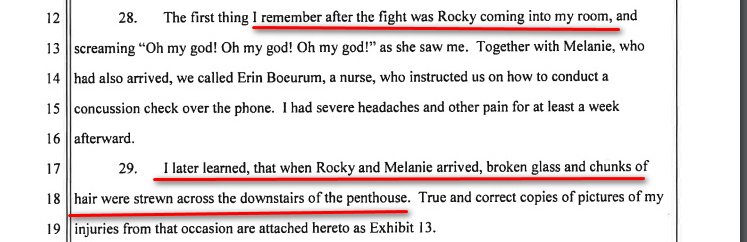 Also it's amusing how Amber now claims that it were Raquel and Melanie but not iO who's seen her injuries on December 15. Looks like someone watched  @ThatBrianFella video and choose another witnesses. You know, these two at least were in LA at that time)))