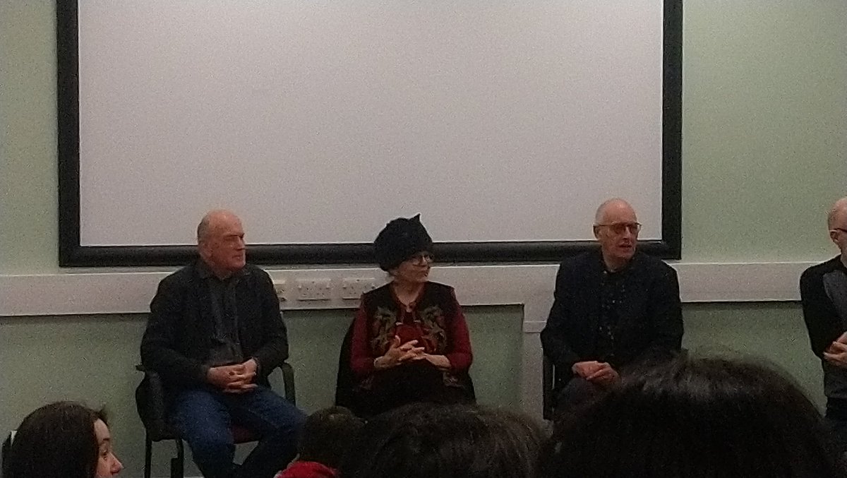 EpizooticsEzine's tweet photo. Iain Sinclair, Melinda Gebbie and Professor Allen Fisher closing the Corroding The Now conference with a roundtable discussion #corroding https://t.co/doFWfAmpI9