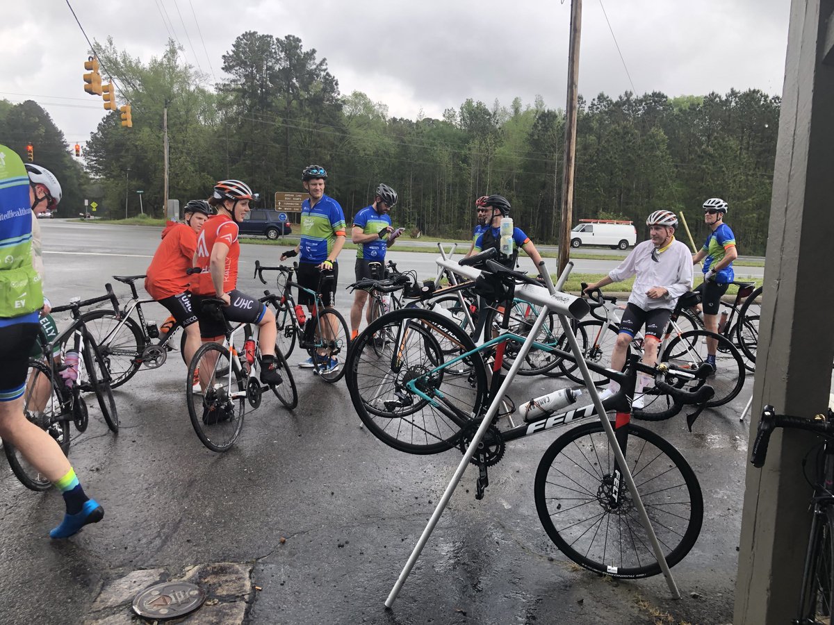 The #UHCCFTourdeTriangle riders at the <a href="/zencos/">zencos</a> booth.