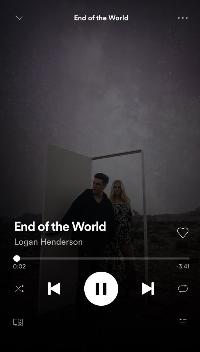 can’t stop listening to End of the World by @1LoganHenderson. Obsessed!