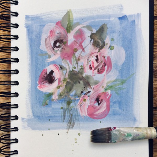 AmandaHellb's tweet photo. A #Colour_Collective contribution for yesterday. #plasterpink #gouache #flowerpainting https://t.co/0bBXZXPV1c