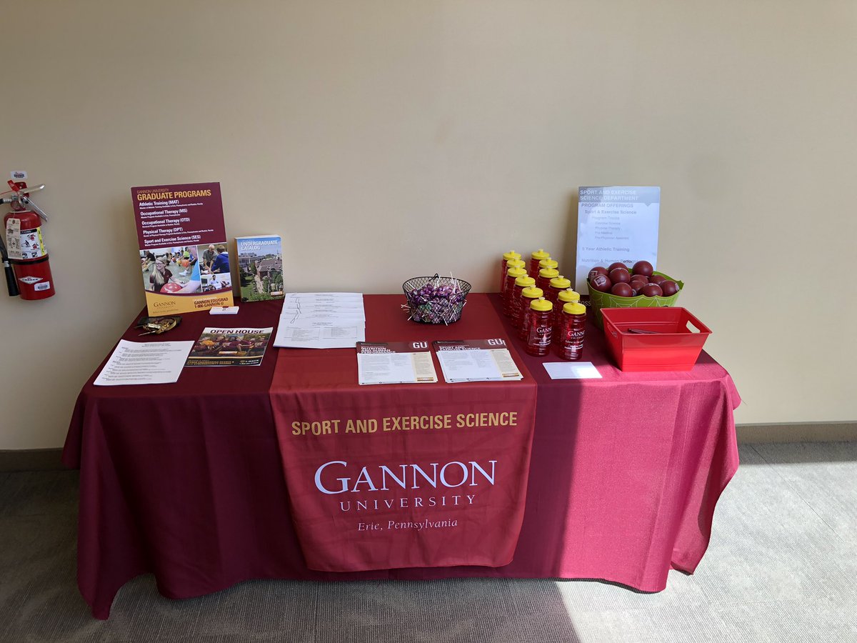 GannonUSPRT's tweet image. Come see us today and learn how you can “own healthcare” with us here at Gannon. #GannonU #GUSES #sweatscience #guopenhouse #openhouse2019