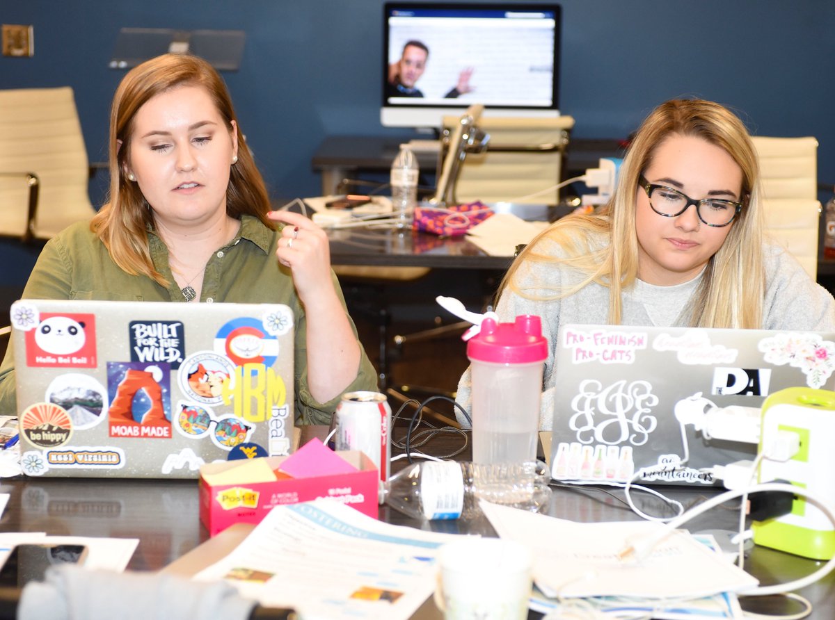CreateAthonWVU's tweet photo. We are finally seeing sunlight, and our creators are working diligently to finish up their work! Can't wait to see these final presentations to see what our creators have been putting together! #creatingforacause #createathonwvu @createathon https://t.co/3wYJGhVNzp