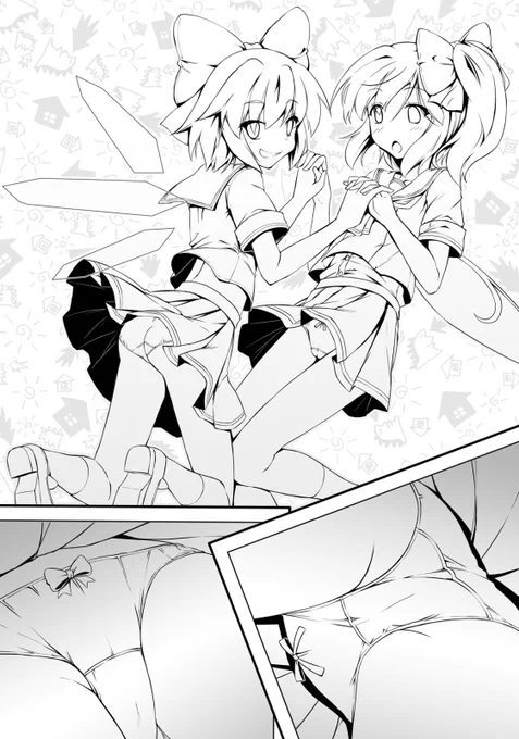 まだ線画段階だけど例大祭新刊の中から一枚 