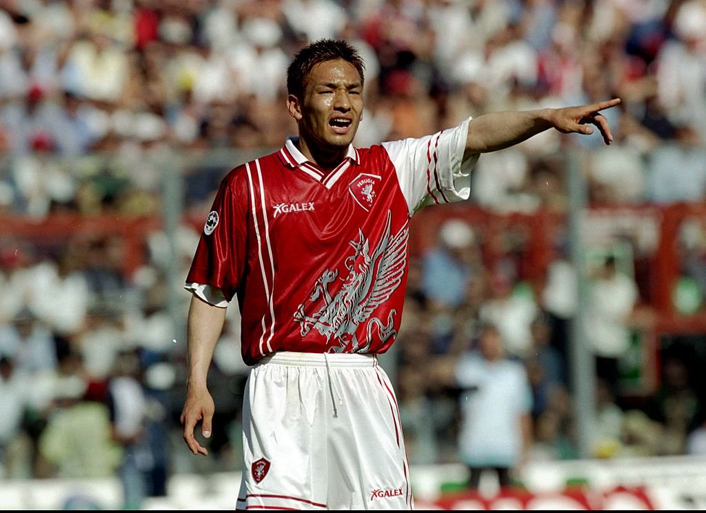 Hidetoshi Nakata: Perugia '98-99 home shirt by Galex